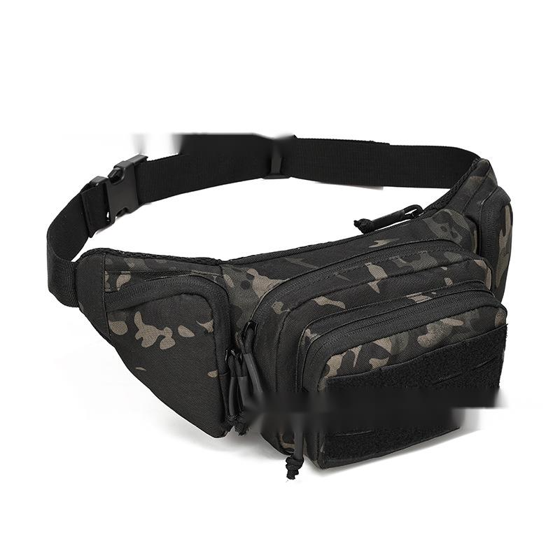 Outdoor multifunctional tactical waist multi-layer Oxford fabric diagonal cross bag, wear-resistant travel cycling pass,_voghion.com