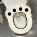 Cuscino per sedile WC universale per tutte le stagioni, adesivo per la casa, con simpatico motivo a forma di zampa d'orso e palla di carbone_voghion.com