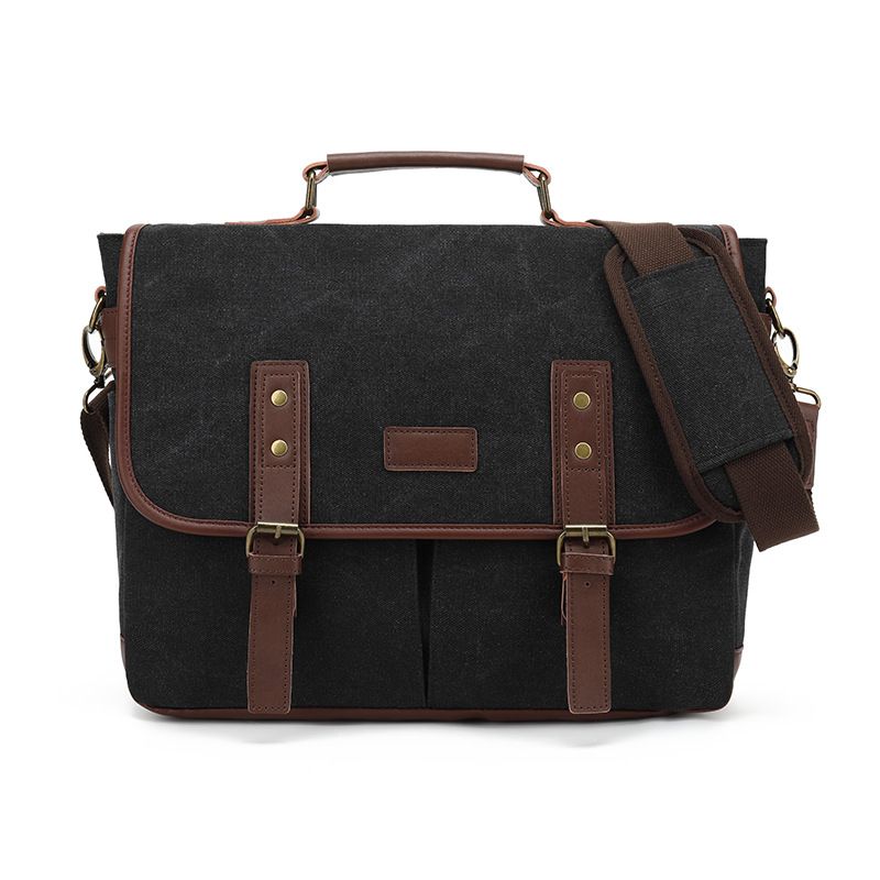 Borsa a tracolla da uomo in tela, borsa a tracolla per computer da 15,6 pollici_voghion.com