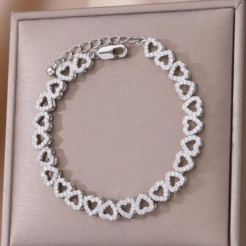 Bracciale da donna di alta qualità, super lucido, a forma di cuore, con diamanti, regolabile e alla moda_voghion.com