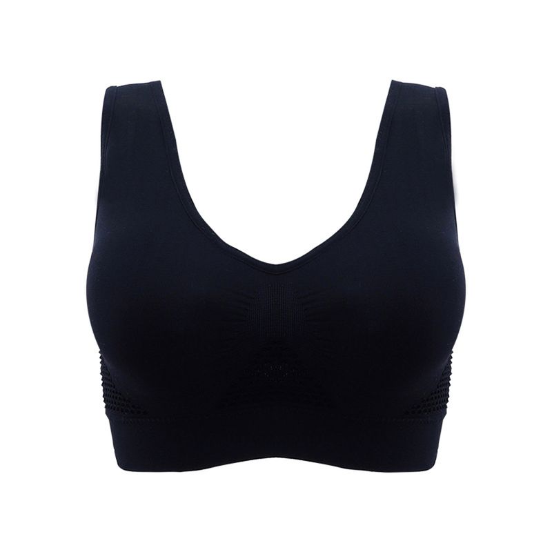 Bestjia Reggiseno gilet con imbottitura sul petto Reggiseno sportivo senza cuciture da donna in tinta unita per palestra_voghion.com