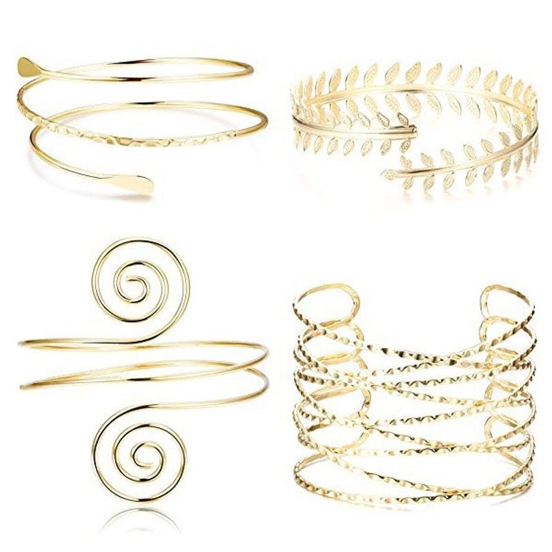 Metallic Ins Style Bracelet Simple Geometric Spiral Bracelet Armband_voghion.com