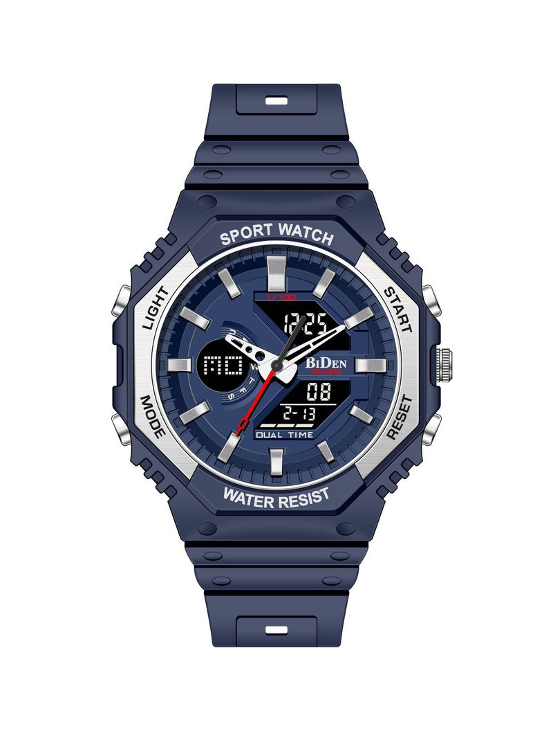 Men's Watches Multi Function Waterproof Sports Electronic Watch Luminous Dual Display Anti Fall Student Timing Watch_voghion.com
