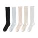 Women's Solid Color Calf Socks, Summer Thin Hollow Mesh Long Sweet Lace Ballet Style Socks, Seamless Socks_voghion.com