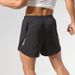 Pantalones cortos deportivos de verano para hombre, de secado rápido, transpirables, de doble capa, para correr y entrenar._voghion.com