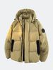 Damen-Outdoor-Daunenjacke (schwer, 90er-Daunenfüllung), Kapuze, Kordelzug an Schultern und Ärmeln, Logo-Details, dicker, winddichter Mantel, Herren-Skijacke_voghion.com