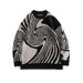 Ins style autumn winter fashion loose casual men's and women's sweater trend personality round neck long sleeved top_voghion.com