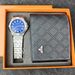 Herrenuhr Brieftasche Geschenkbox Set wasserdichte Quarzuhr Stahlarmband_voghion.com