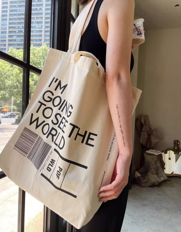 Carrying Canvas Bag Large Capacity Tote Bag Small Cloth Bag Single Shoulder Canvas Bag_voghion.com