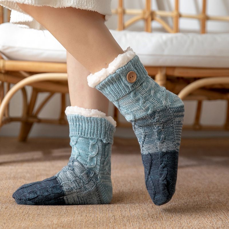Winter Thick Lamb Fleece Floor Snow with Fleece, Home Sleep Carpet Socks, Socks_voghion.com