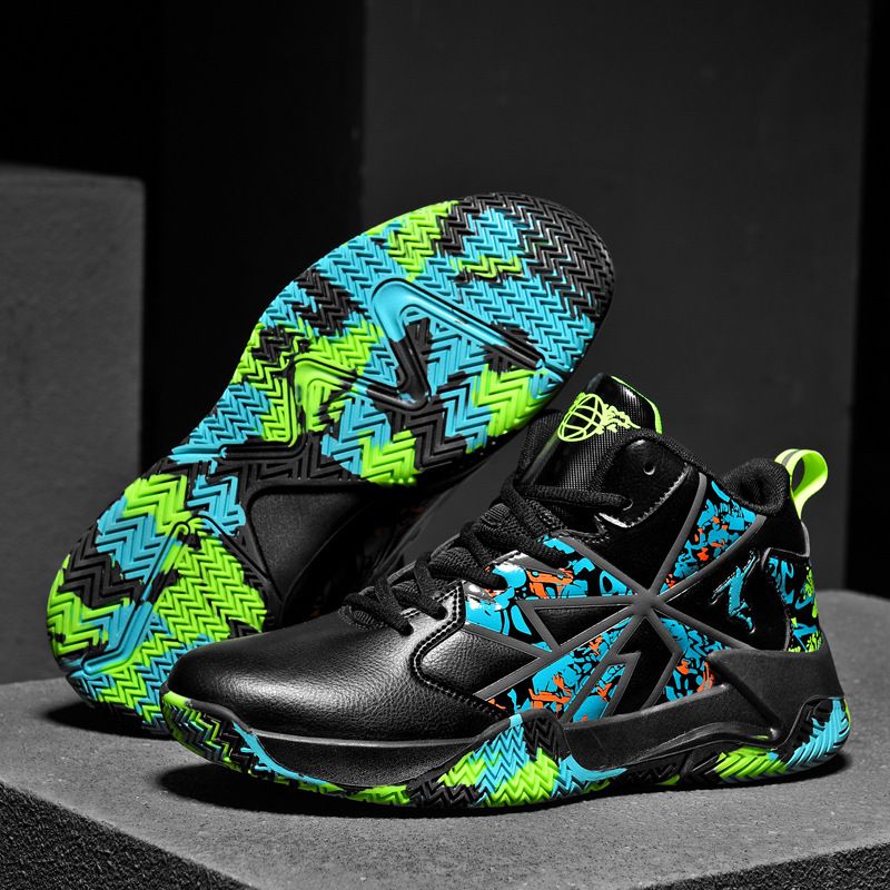 Basketball shoes couple models four seasons youth students sports competition training combat anti-skid trend fashion sneakers_voghion.com