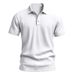 25 Summer Men's New Linen Solid Color Loose Simple Turn-Down Collar Outdoor Casual Polo Shirt For Men_voghion.com