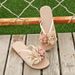 Women's Floral French Style Flat Sandals - Elegant Slides To Pair With Dresses For Summer_voghion.com