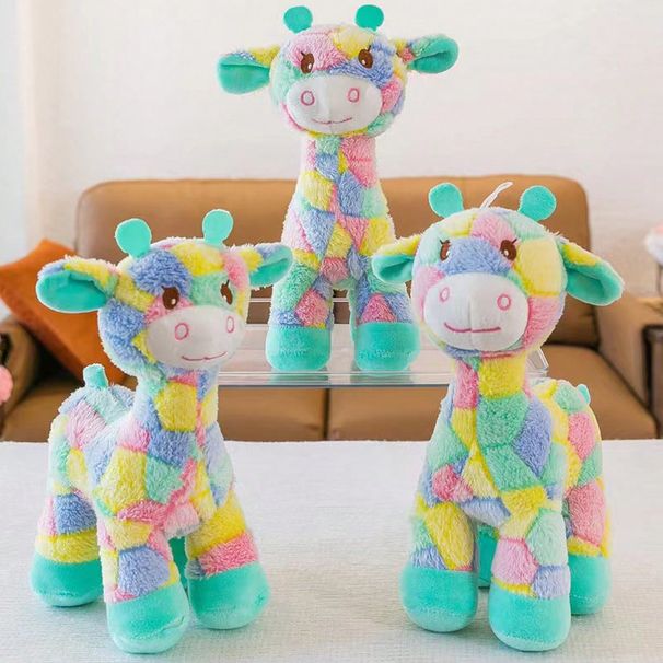 1pc Colorful Cartoon Deer Design Pet Grinding Teeth Plush Toy, Durable Chew Toy For Dog Interactive Supply_voghion.com