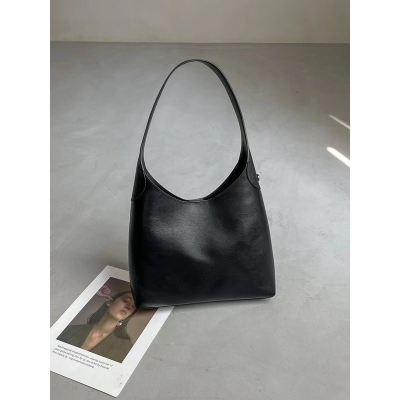 Borsa tote Hobo da donna di grande capacità sotto le ascelle, stile minimalista 2024, borsa a tracolla singola in pelle_voghion.com