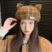 British Style Plaid Beret Autumn Winter Women Cat Ears Cute Octagonal Fashion Versatile Painter Hat_voghion.com