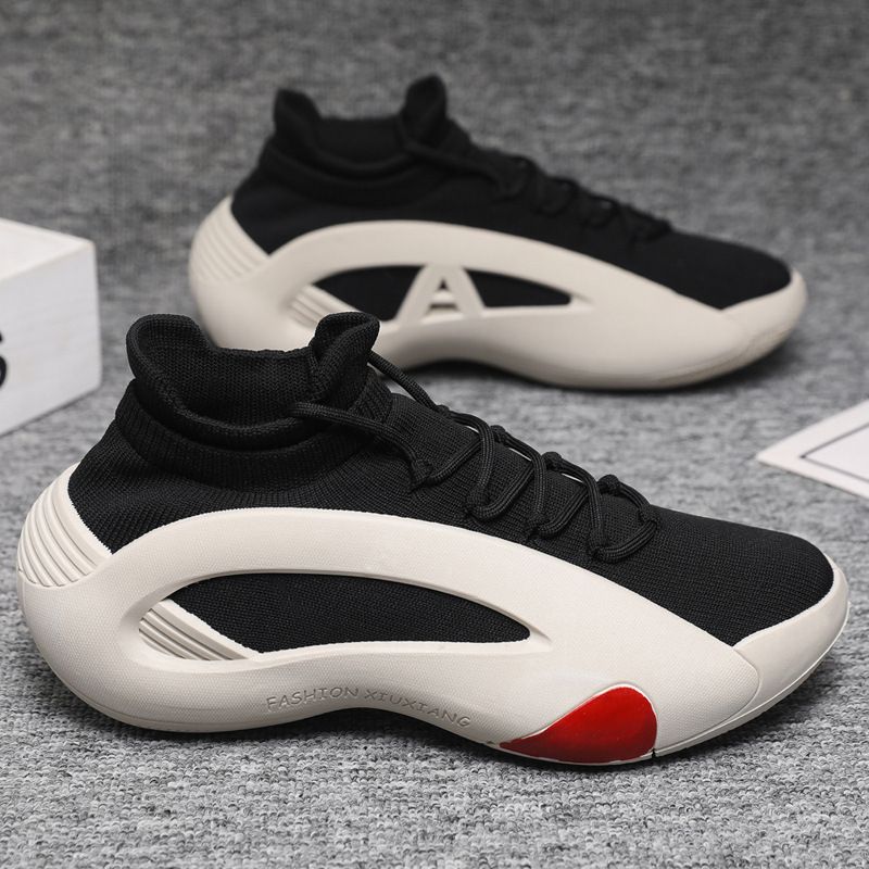 Socken Schuhe Mesh Fin Bequeme Plattform Casual Daddy Schuhe Sommer Neue Leichte Persönlichkeit Balance Herrenschuhe_voghion.com