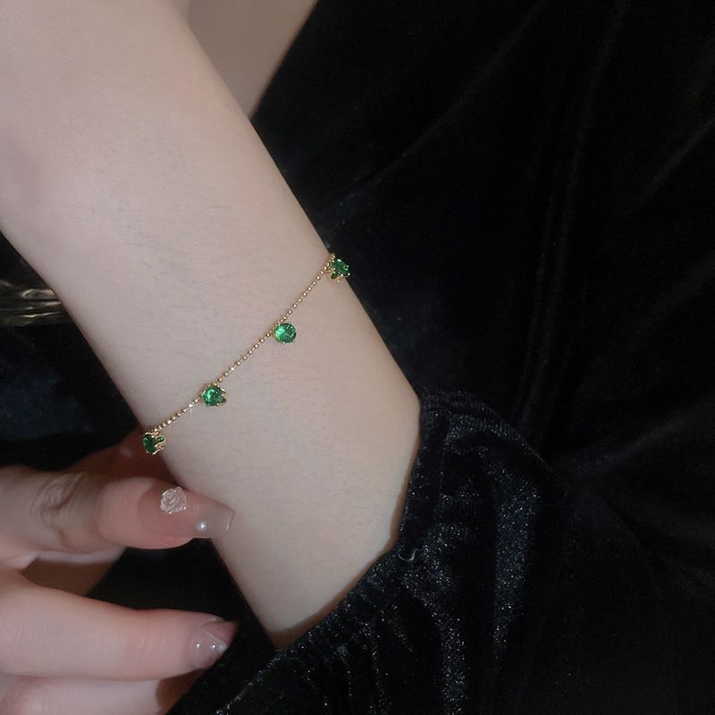 Wind Round Lucky Clover Cross Double Layer Nischenstapel High-End Sense Armband Mode Leichter Luxusschmuck_voghion.com