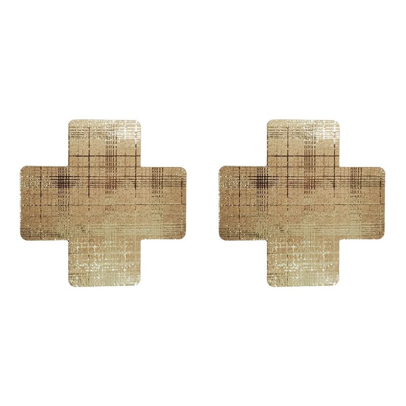 Full Star wheat gold check invisible self-adhesive chest tape_voghion.com