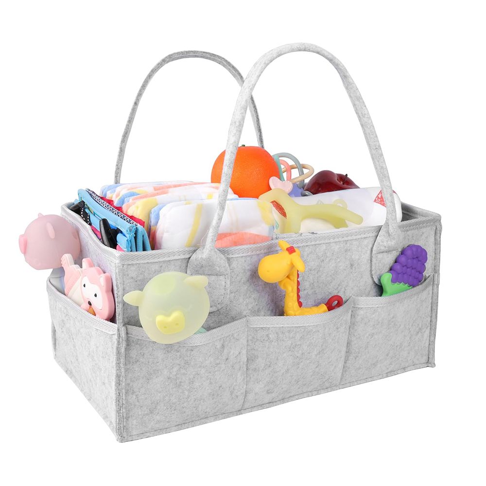 1 Stéck Wëndelorganisator - Babyfilz Wëndeltasch - Klappbar Mammetasch - Mamm & Puppelchen Opbewahrungstasch - Neutral Babyprodukter fir Neigebueren_voghion.com