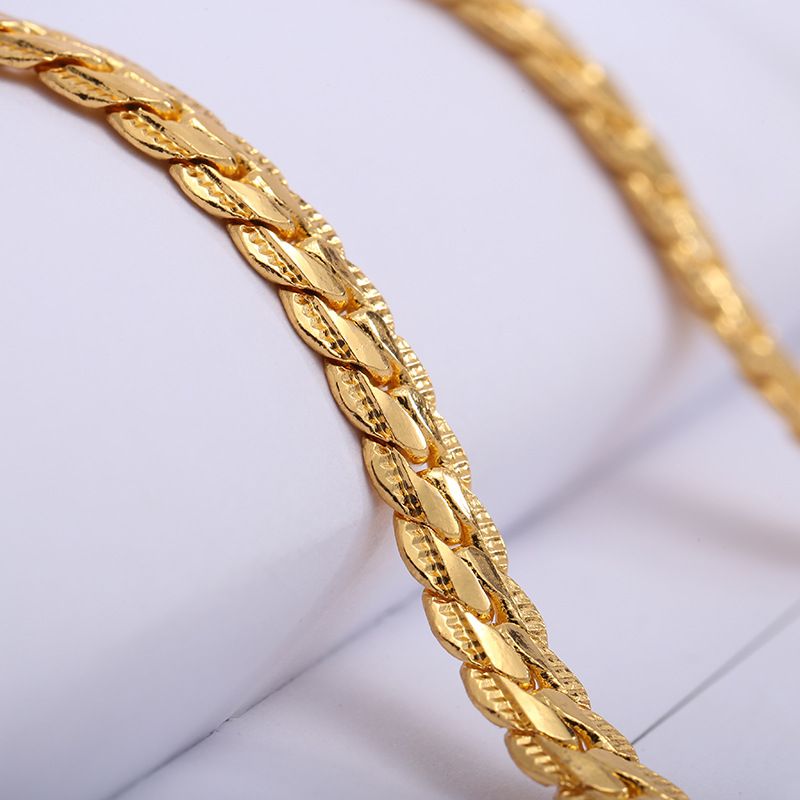 Yunjin Gepersonaliseerde Herensieraden 4MM Zij-reliëf Ketting_voghion.com