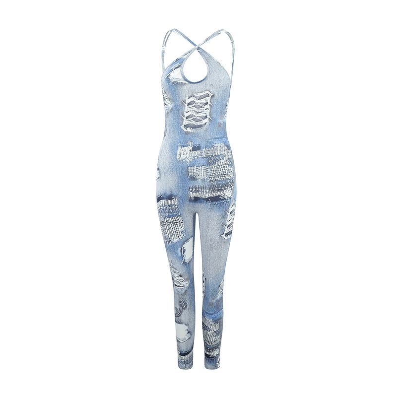 Naiste seksikas Spice girls naiste moeprintidega päitsetega kombinesoon elastne slim-fit kombinesoon_voghion.com