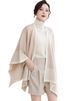 Irregular color cape cape fashion temperament in long knitted cardigan large size cape outside_voghion.com