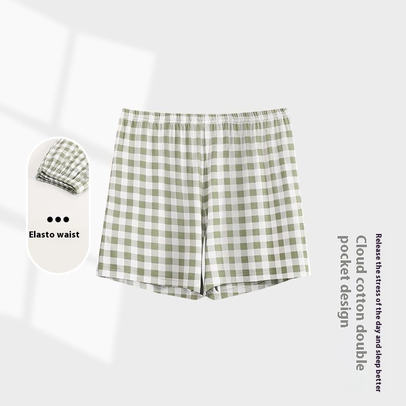 Modal women's sleepwear, plus size casual shorts, summer home pants, live streaming, solid color, mid waist_voghion.com