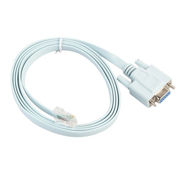5ft 9Pin DB9 Serial RS232 to RJ45 Cat5 Ethernet Console Rollover Cable for Cisco_voghion.com