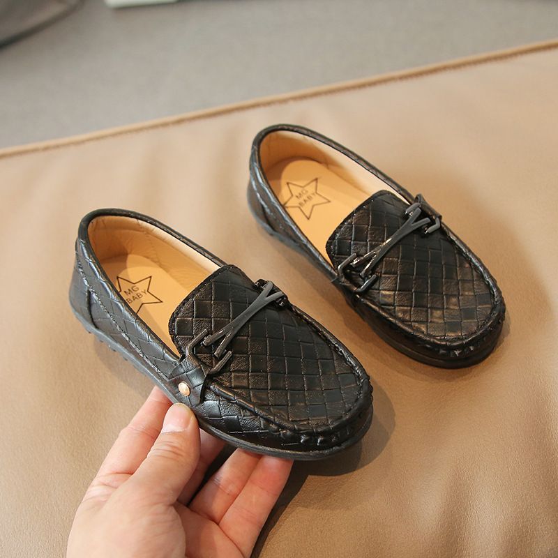 Korean version children's casual spring autumn 2024, new style of one foot pedal Lefu shoes, trendy for middle-aged boys_voghion.com