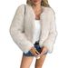 Elegant Faux Fur Coat For Women – Winter Luxury Outerwear, Soft & Warm (Khaki/Off-White/Brown, S-XL)_voghion.com