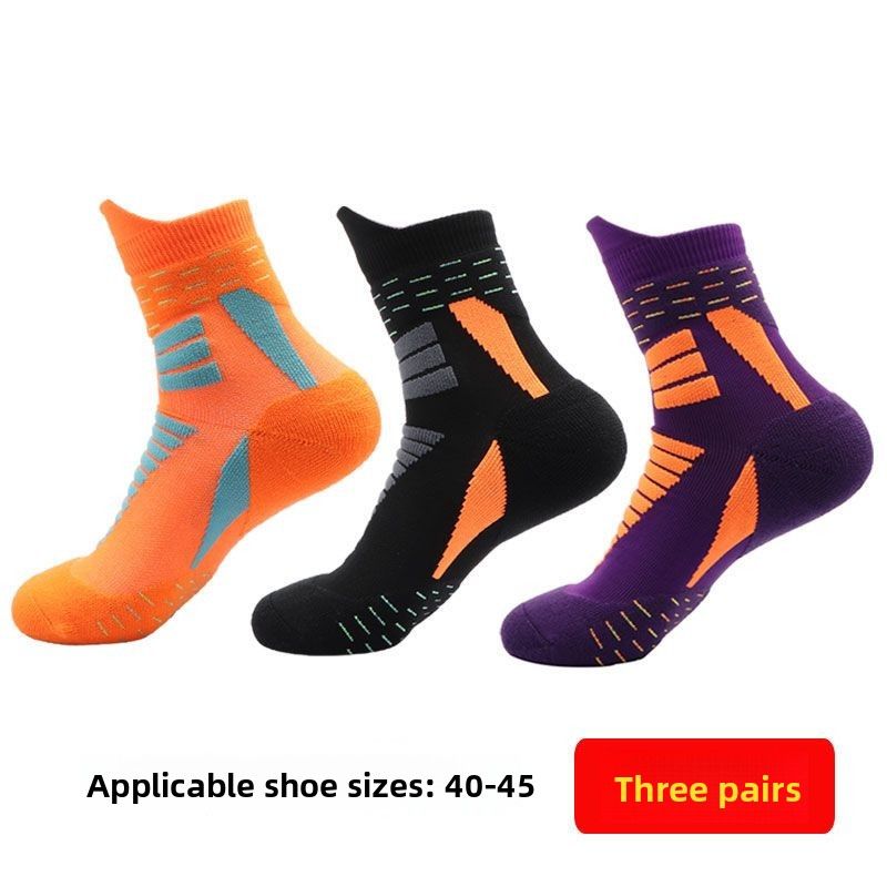 Professional Thickened Sports Basketball Men Mid-Calf Marathon Running Towel Bottom Quick-Dry Socks Sweat-Absorbent_voghion.com