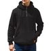 Felpa con cappuccio in pile pesante da uomo - Felpa con cappuccio calda invernale con tasca a marsupio, vestibilità comoda e casual per attività all'aperto e streetwear_voghion.com