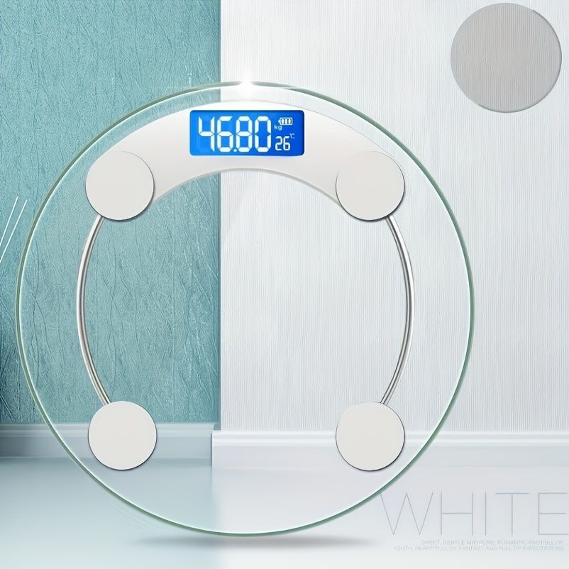 1pc Smart Transparent Digital Scale - Capacity 180kg, Large LCD Display, Weight Measurement, Automatic Reset, Low_voghion.com