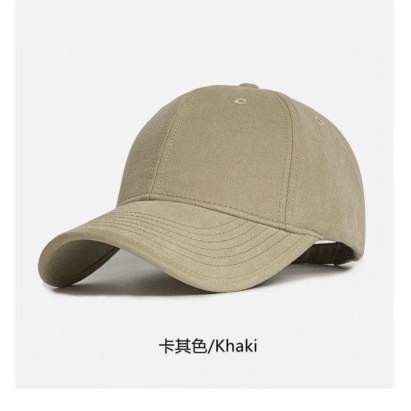 Head Circumference Makes Face Look Smaller Hard Baseball Brushed Fabric Slimming Sun Hat Brim Large Size Duckbill Cap_voghion.com