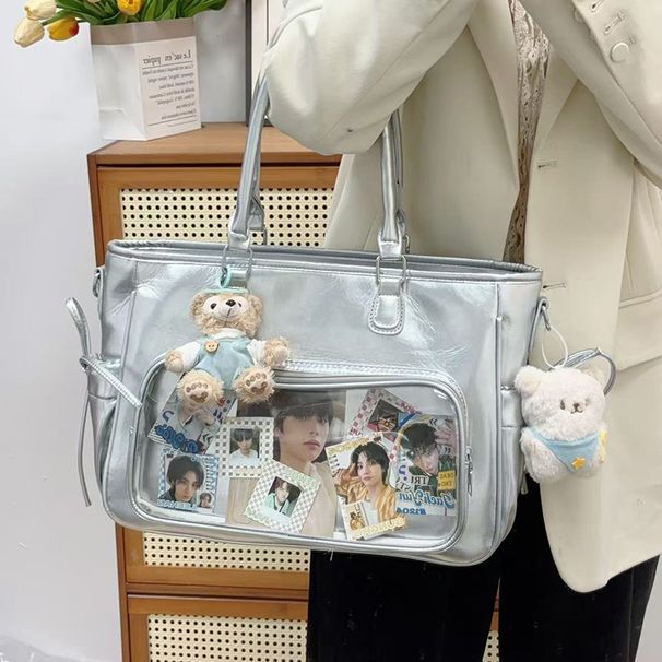 Star Chaser Concert Hidden Light Card Stand Tote Große Kapazität Pain Commuter Doppel-Schulter-Umhängetasche für Damen_voghion.com