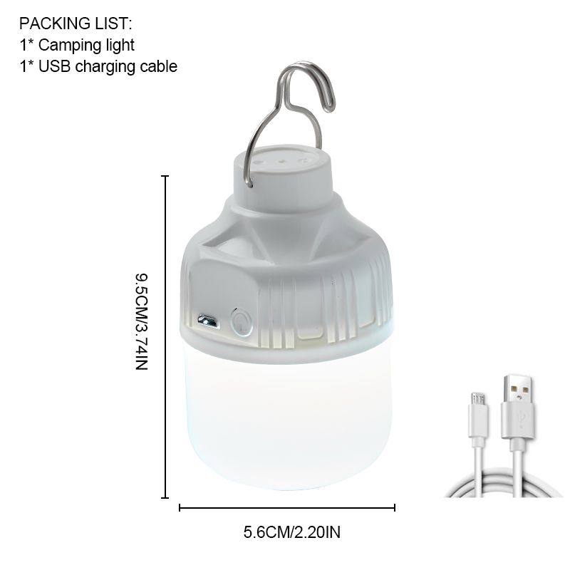 Outdoor USB Rechargeable LED Lamp Bulbs High Brightness Emergency Light Hook Up Camping Fishing Portable Lantern Night Lights_voghion.com