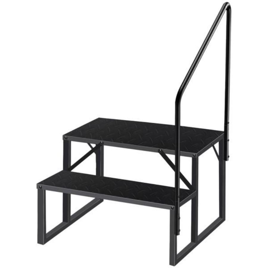 Ground Steps Swimming Sta AntiSlip Step Pool Handrail RV Capacity Mobile 2 Ladder With Panel Above With Home Load Lb 660 Ladder_voghion.com