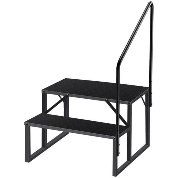 Ground Steps Swimming Sta AntiSlip Step Pool Handrail RV Capacity Mobile 2 Ladder With Panel Above With Home Load Lb 660 Ladder_voghion.com