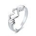 Carlisle Romantic Double Hand Geometric Palm Heart Gesture Couple Fashion Ring_voghion.com