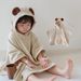 Accappatoio con cappuccio e orecchie per neonati – Mantella in cotone in stile coreano per bambini piccoli (1-3 anni) – Morbida e ad asciugatura rapida, unisex_voghion.com