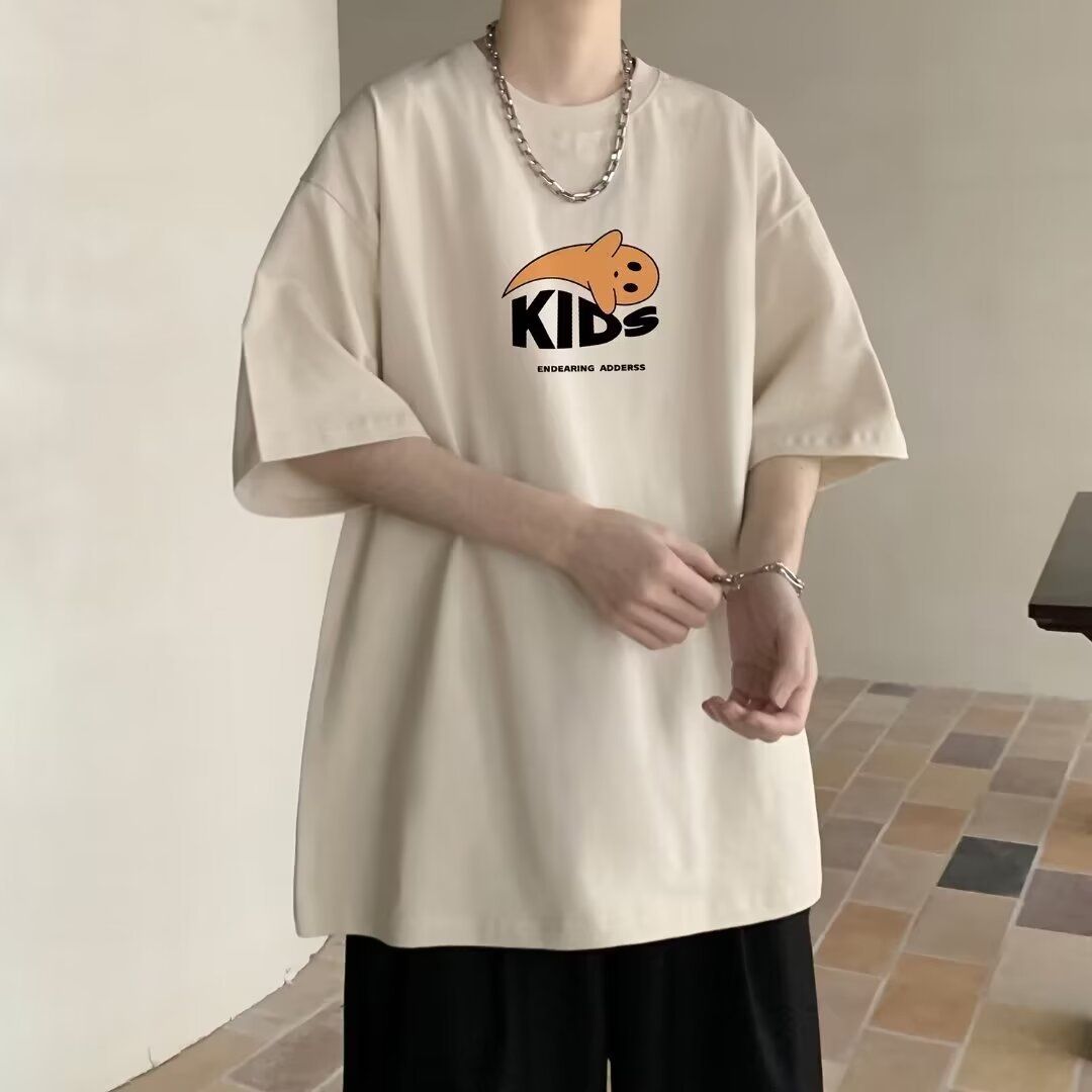 Betűs Mintás Uniszex Póló Karcsúsító Fekete Kerek Nyakkivágású Fél Ujjú Felső_voghion.com