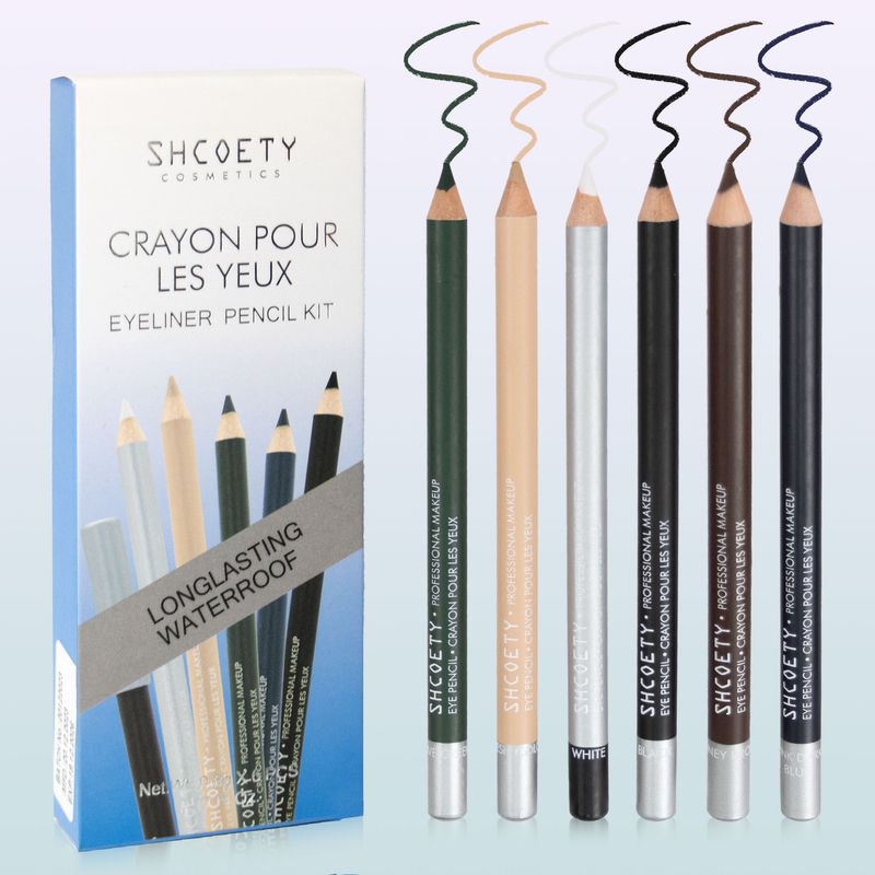 Crayon eye-liner en bois imperméable et non baveux, ombre à paupières et eye-liner combinés, crayon à sourcils longue tenue et non baveux, crayon de maquillage._voghion.com