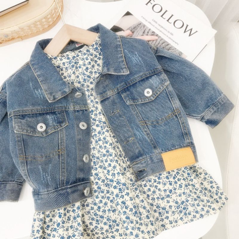 Kid's Clothing Girls denim jacket children 2024 new spring children's casual jacket baby stylish style tops_voghion.com