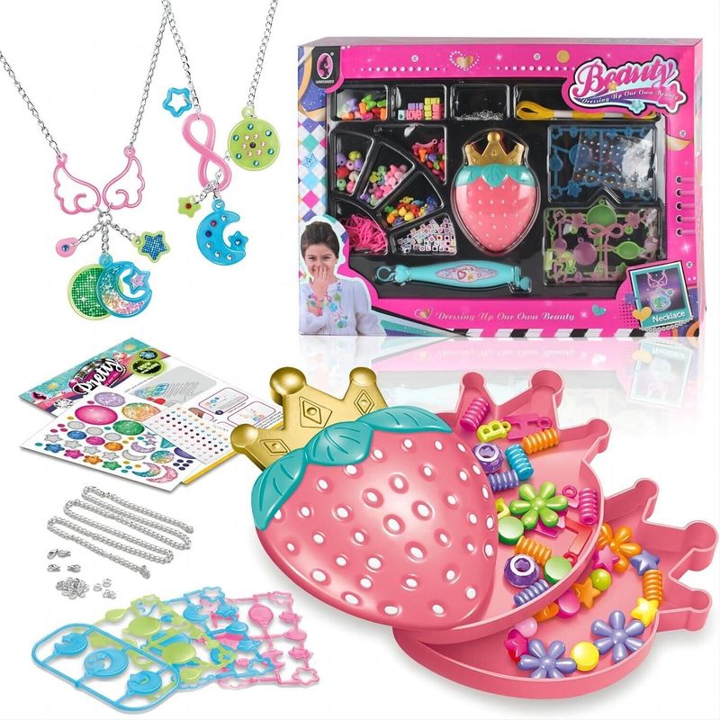 Jewellery Craft Kit - Creative Cases Childrens Bracelet And Necklace Making Kit Girls Toys Gifts_voghion.com