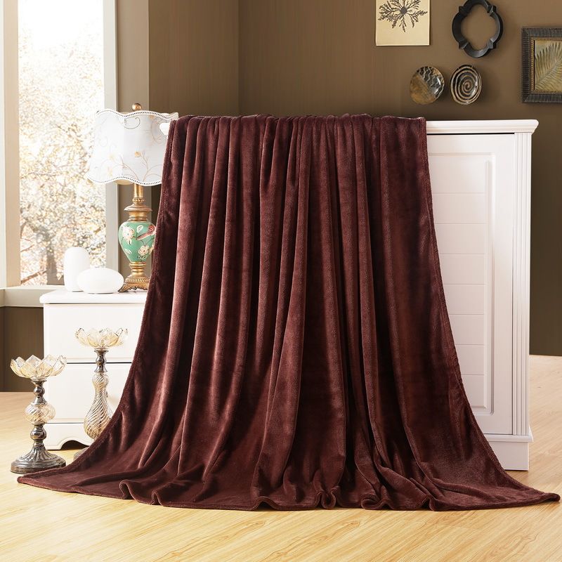 Pure kleur Farai deken deken koraal fleece bedlaken dubbelzijdig deken kinderdeken cadeau_voghion.com