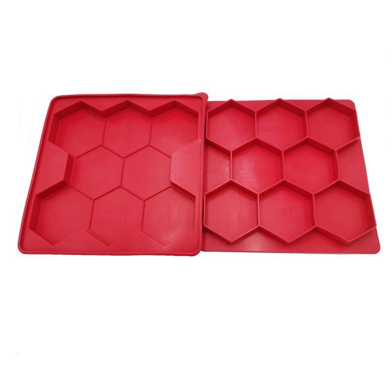 Stampo per torta di carne congelata esagonale a nido d'ape con 8 fori Stampo per hamburger in silicone Stampo per dolci in pasta frolla Strumenti per la cottura_voghion.com