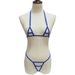 Intimates damski mini kostium kąpielowy strój kąpielowy damski seksowny przezroczysty trzypunktowy kostium bikini z siateczki_voghion.com