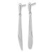 Sterling Silver Rh-plated Polished Bar Dangle Post Earrings_voghion.com