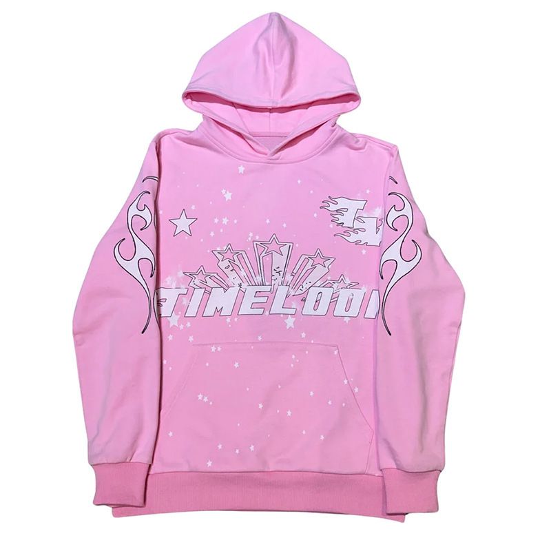 Men's Clothing street hip hop style hoodie letter star print sweater loose casual sweatshirt_voghion.com